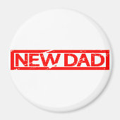New Dad Briefmarke Magnet (Vorne)