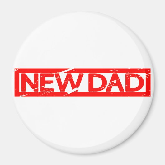 New Dad Briefmarke Magnet (Vorne)
