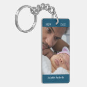 New Dad erstes Mal Vater Custom Foto Vater Geschen Schlüsselanhänger (Vorderseite links)