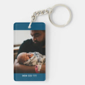 New Dad erstes Mal Vater Custom Foto Vater Geschen Schlüsselanhänger (Rückseite)