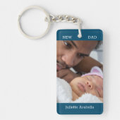 New Dad erstes Mal Vater Custom Foto Vater Geschen Schlüsselanhänger (Vorderseite)