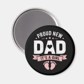 New Dad Es ist ein Mädchen Magnet (Vorderseite/Rückseite)