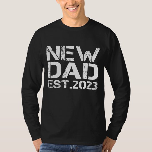 New Dad Est 2023 T-Shirt (Vorderseite)