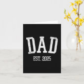 New Dad Est. 2025 Expect Baby Father 2025 Cket Fat Karte (Gelbe Blume)