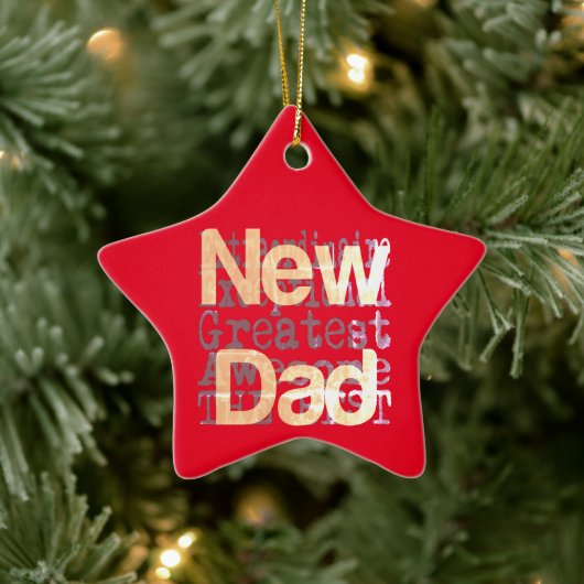 New Dad Extraordinaire Keramik Ornament (Baum)