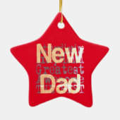 New Dad Extraordinaire Keramik Ornament (Hinten)