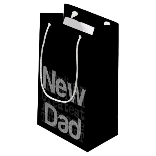 New Dad Extraordinator Kleine Geschenktüte (Rückseite Schrägansicht)