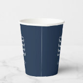 New Dad Father's Day Simple Blue Paper Cups Pappbecher (Rechts)