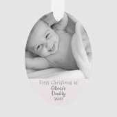 New Dad First Christmas als Papa Personalize Foto Ornament (Vorderseite)
