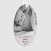New Dad First Christmas als Papa Personalize Foto Ornament (Vorderseite)