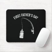New Dad Fisherman, First Fathers Day Fishing Dad Mousepad (Mit Mouse)