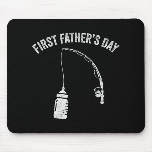 New Dad Fisherman, First Fathers Day Fishing Dad Mousepad (Vorne)