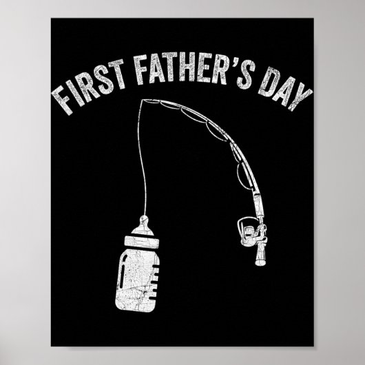 New Dad Fisherman, First Fathers Day Fishing Dad  Poster (Vorne)