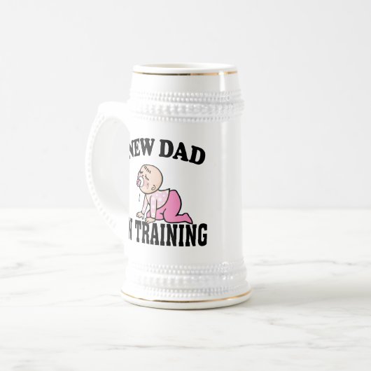 New Dad Girl Bierglas (Vorderseite Links)