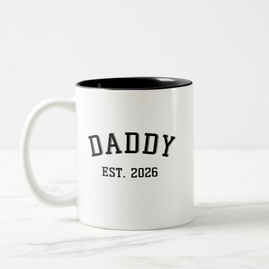 New Dad Mug Personalized Future Father Gift Zweifarbige Tasse (Links)