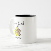 New Dad of Twin Girls Tshirts and Gifts Zweifarbige Tasse (Vorderseite Links)