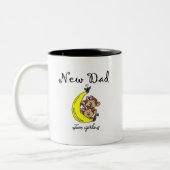 New Dad of Twin Girls Tshirts and Gifts Zweifarbige Tasse (Links)