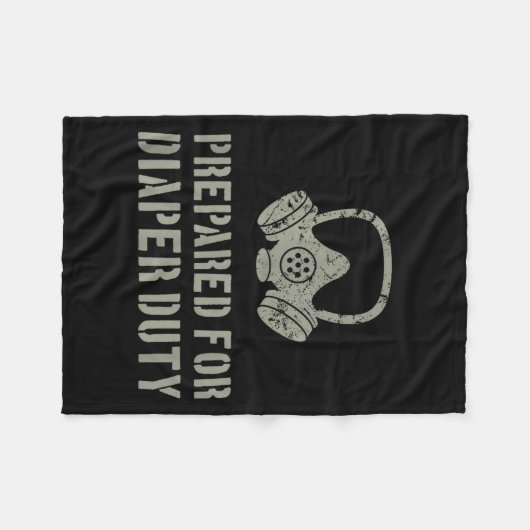 New Dad Prepared For Diaper Duty Funny Small Fleecedecke (Vorderseite (Horizontal))