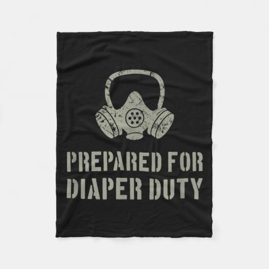 New Dad Prepared For Diaper Duty Funny Small Fleecedecke (Vorderseite)