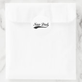 New Dad Runder Aufkleber (Tasche)