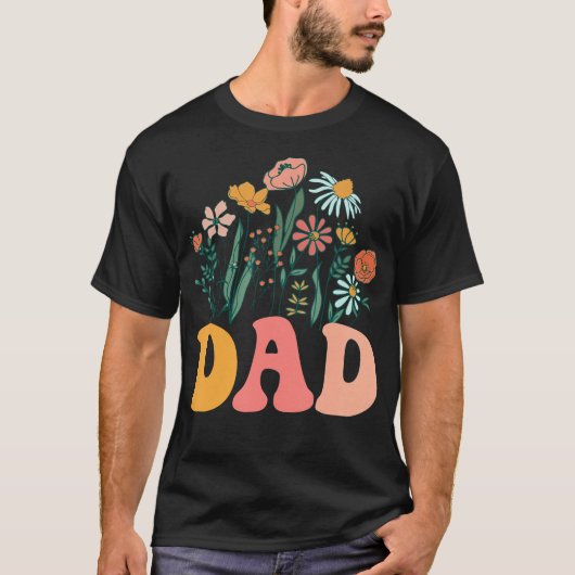 New Dad Wildblume Erster Geburtstag Kinderdusche T-Shirt (Vorderseite)