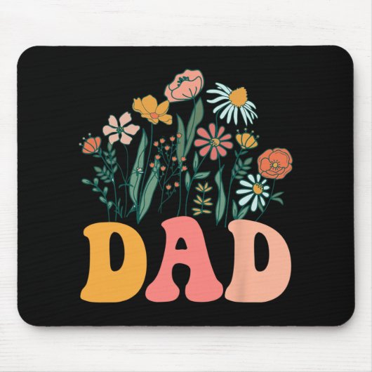 New Dad Wildflower First Birthday & Baby Showe Mousepad (Vorne)