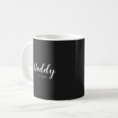 New Daddy Established 2022 Typografie Kaffeetasse (Vorderseite Links)