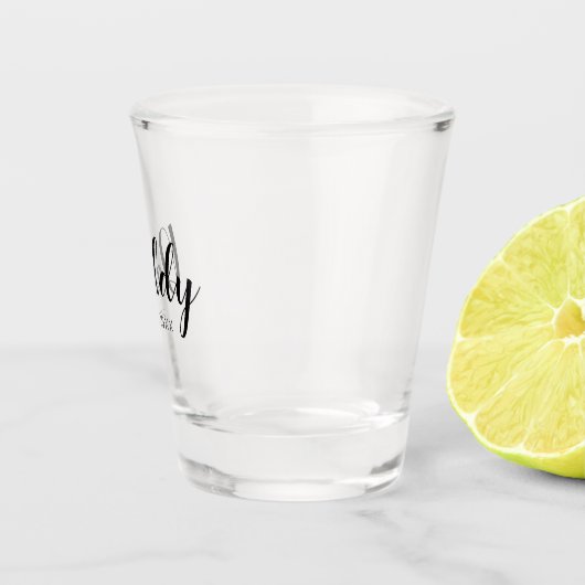 New Daddy Established 2022 Typografy shot Glass Schnapsglas (Rechts)