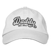 New Daddy Established Personalized Bestickte Baseballkappe (Vorderseite)