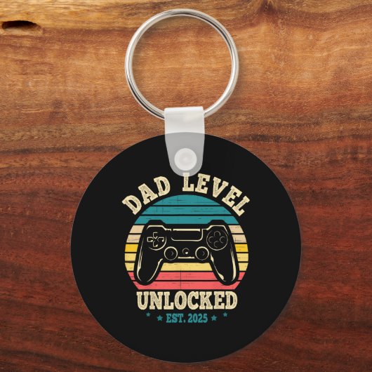 New Daddy I Leveled Up To Dad Mens Pregnancy Idea Schlüsselanhänger (Vorderseite)