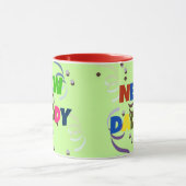 "NEW DADDY" in bunten Buchstaben Tasse (Zentrum)