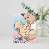 New Daddy und Baby Postkarte (Stehend Vorderseite)