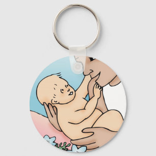 New Daddy und Baby Schlüsselanhänger