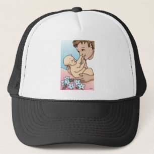 New Daddy und Baby Truckerkappe