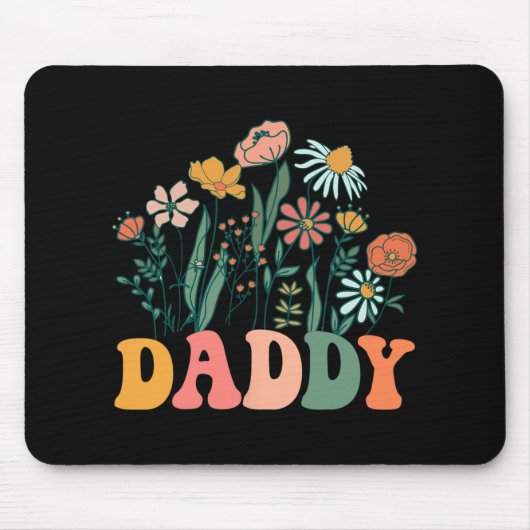 New Daddy Wildflower First Birthday & Baby Sho Mousepad (Vorne)