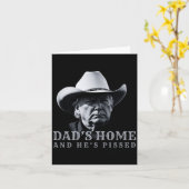 New Dad's Home Cowboy Fathers Day Dad's Home And H Karte (Gelbe Blume)