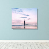 "NEW DAY CALM" YOGA-POSE atmen Leinwanddruck (Insitu (Holzboden))