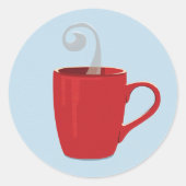 New Day Coffee Tasse Runder Aufkleber (Vorderseite)