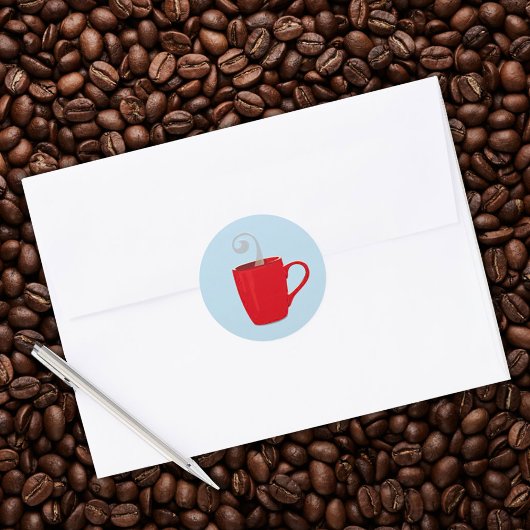 New Day Coffee Tasse Runder Aufkleber