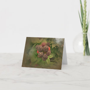 New Day Gardens Notecard- Black Raspberries A Karte