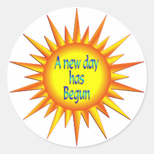 New Day Hope Runder Aufkleber