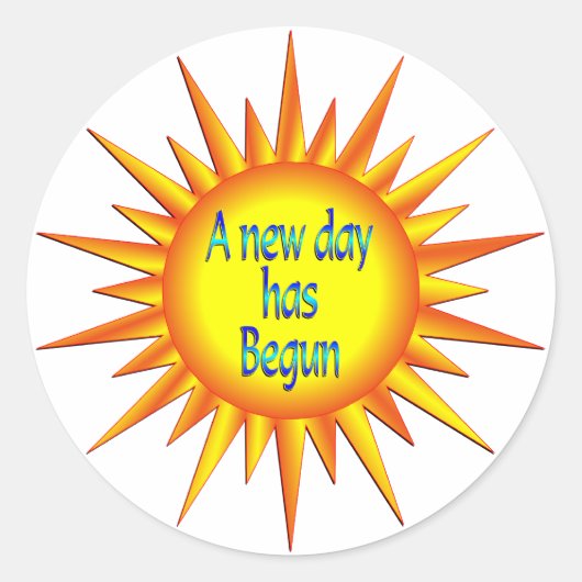 New Day Hope Runder Aufkleber (Vorderseite)