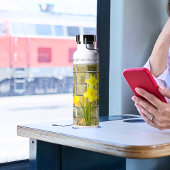 New Day Yellow Daffodien Blume Zitat Trinkflasche