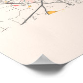 New Delhi - India Chalk City Map Poster (Ecke)