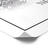 New Delhi India City Map Travel Simple Poster (Ecke)