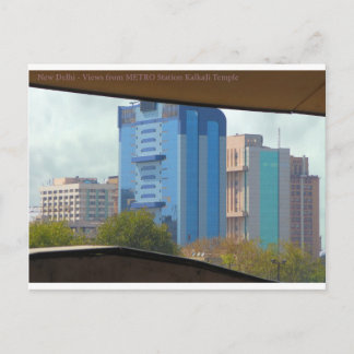 New Delhi India Landschaftsbild von Metrostation Postkarte