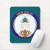 New Delhi India Mousepad (Mit Mouse)