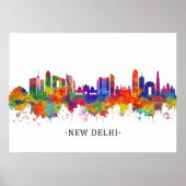 New Delhi India Skyline Poster (Vorne)