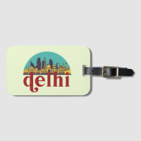 New Delhi India Vintag City Skyline City Art