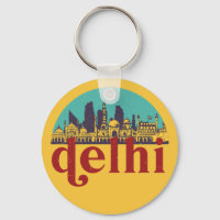 New Delhi India Vintag City Skyline City Art